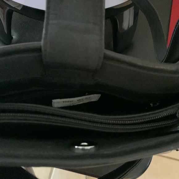 5for20 Nine West genuine leather black shoulder bag with retro Y2K phone holder - Picture 8 of 8